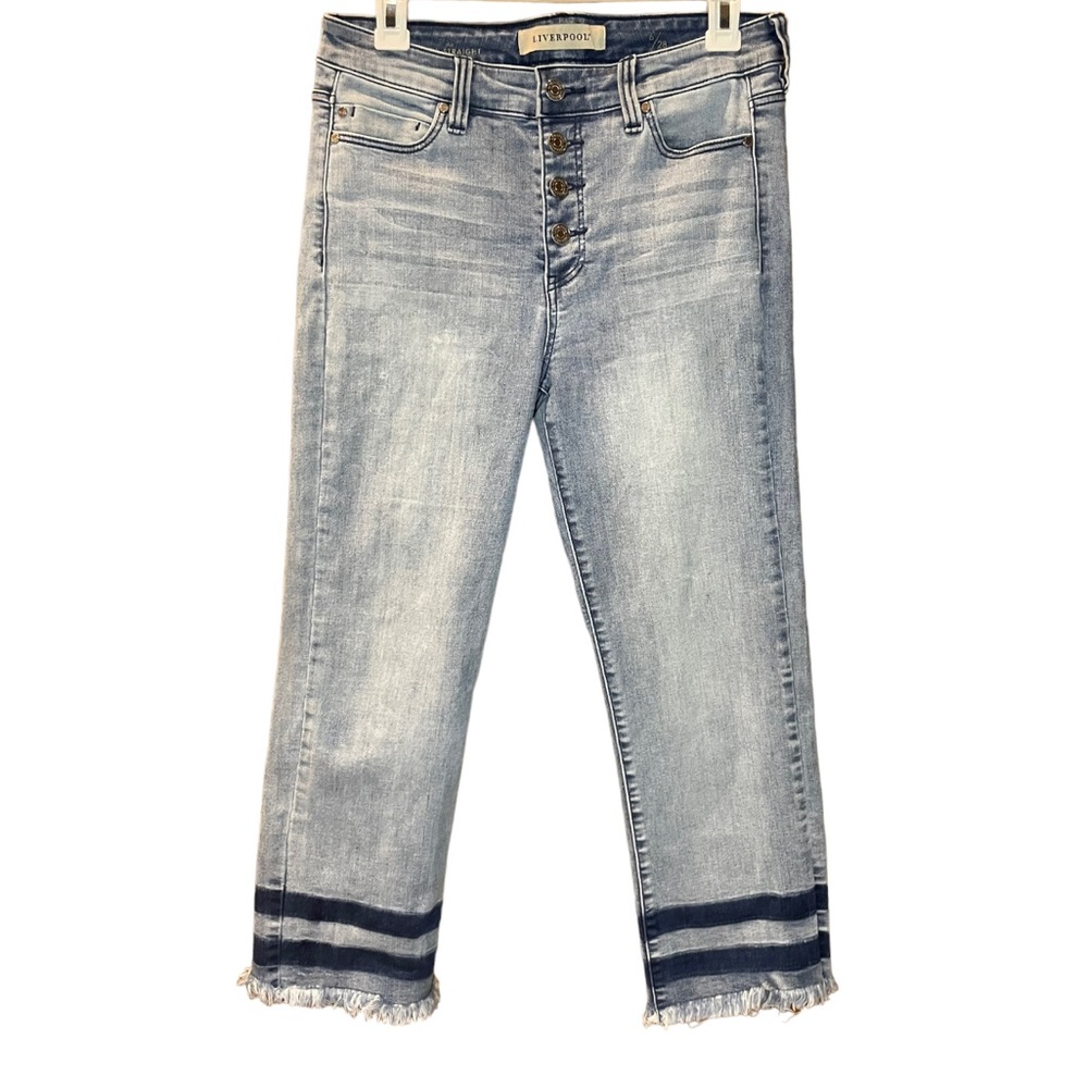 Liverpool The Crop Straight Jeans Size 6/28 - Picture 3 of 12